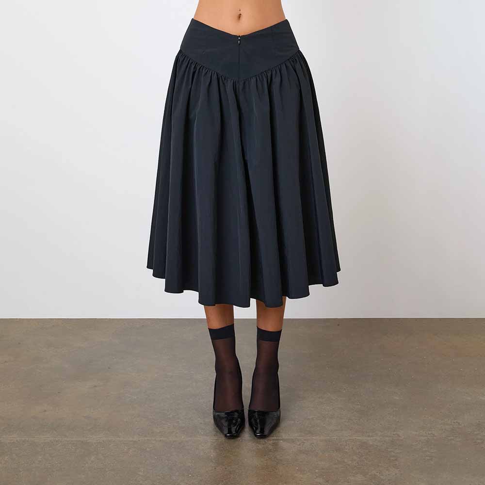 Peachy Den Deba Midi Pockets Skirt
