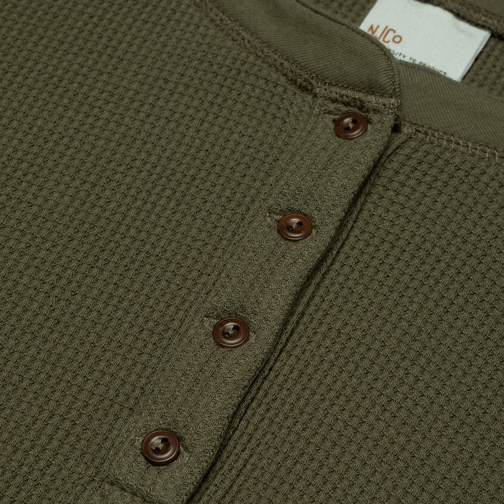 Nudie Jeans Co. Mira Henley Waffle Knit