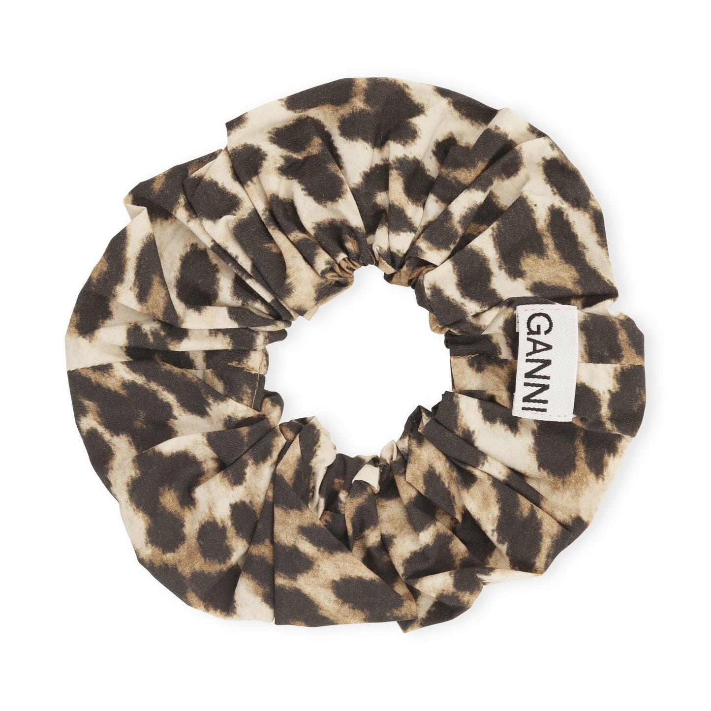 GANNI Printed Cotton Scrunchie