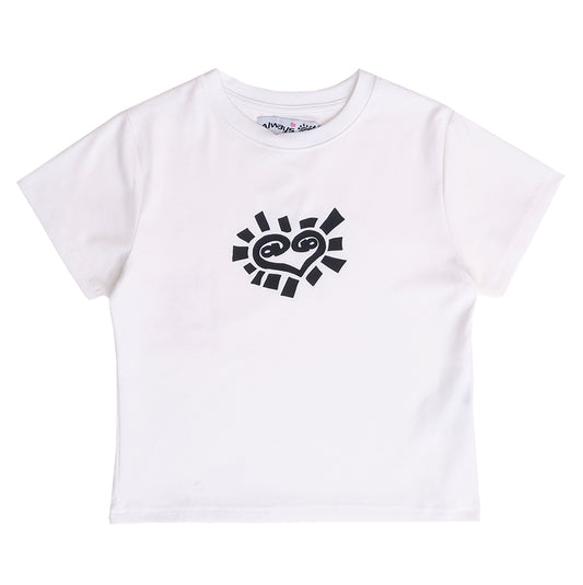 Always Do What You Should Do Heart Sun Baby Tee