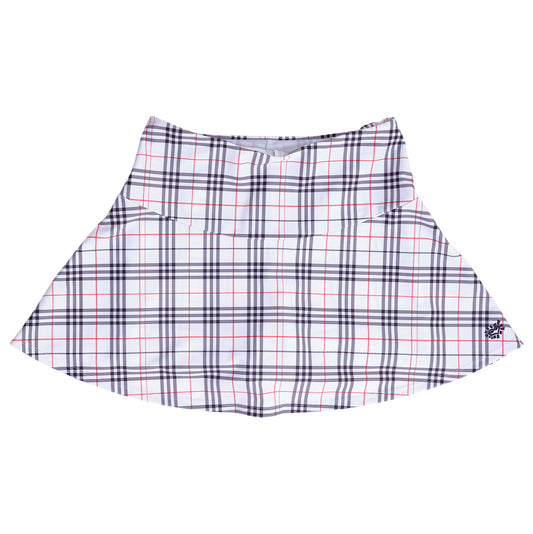 Always Do What You Should Do Plaid Heart Logo Skort