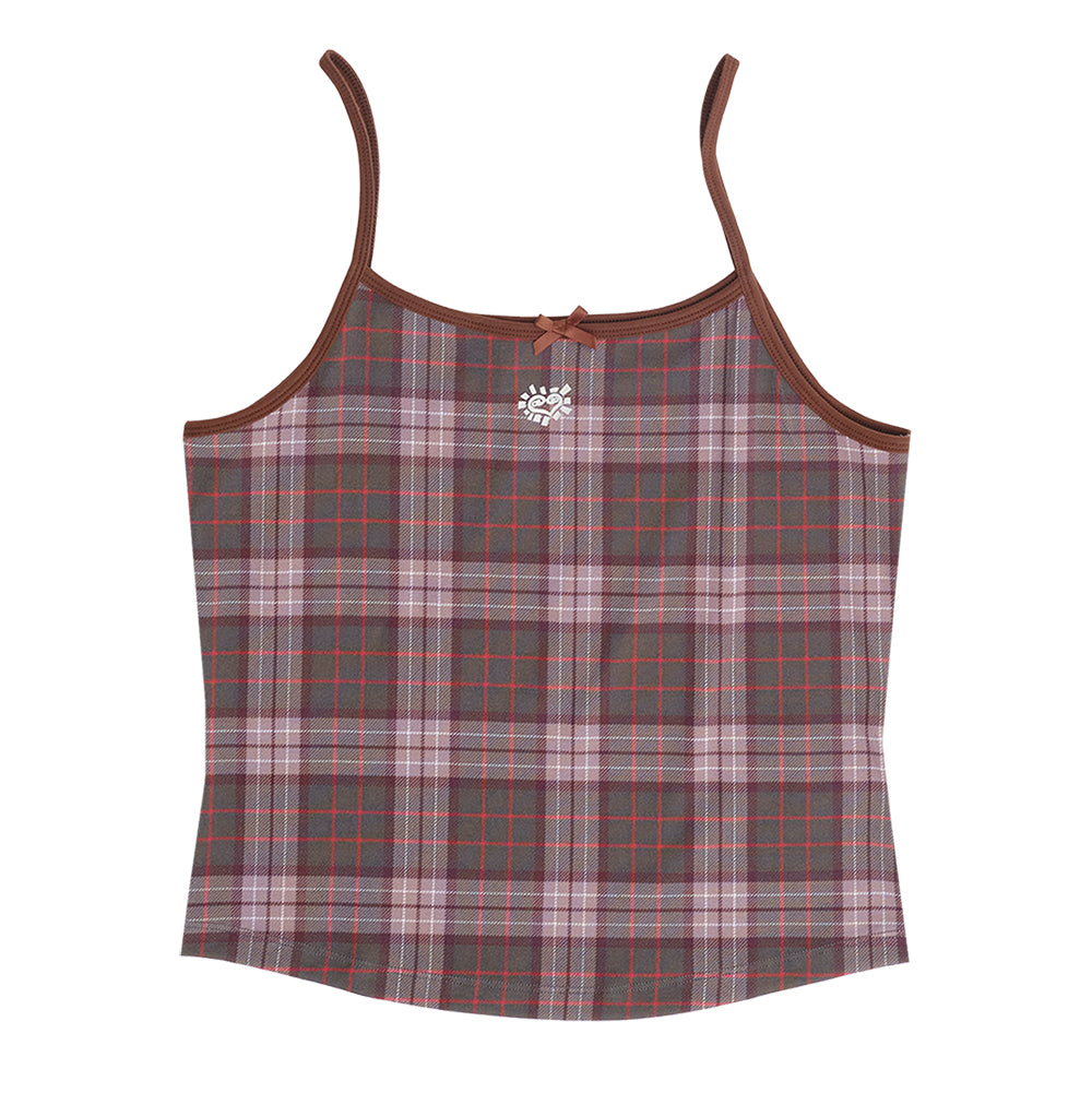 Always Do What You Should Do Plaid Heart Logo Cami Top