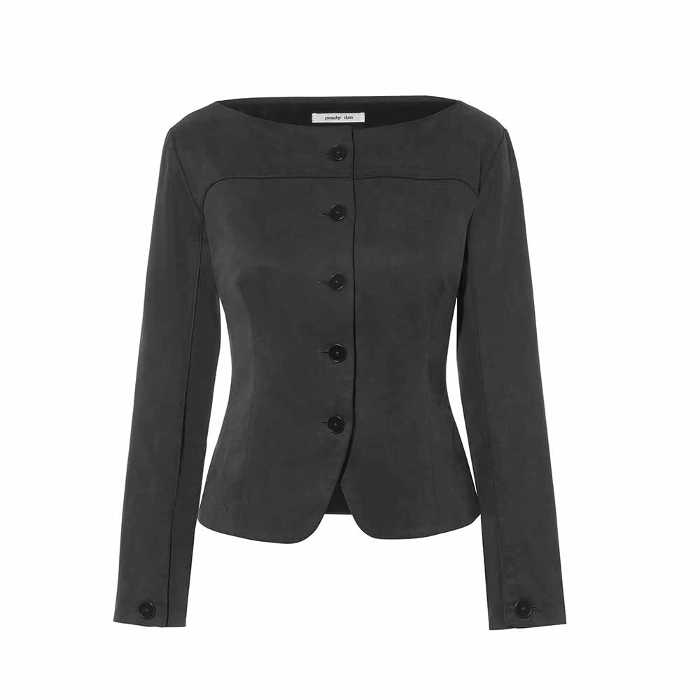 Peachy Den Bardot Tailored Top