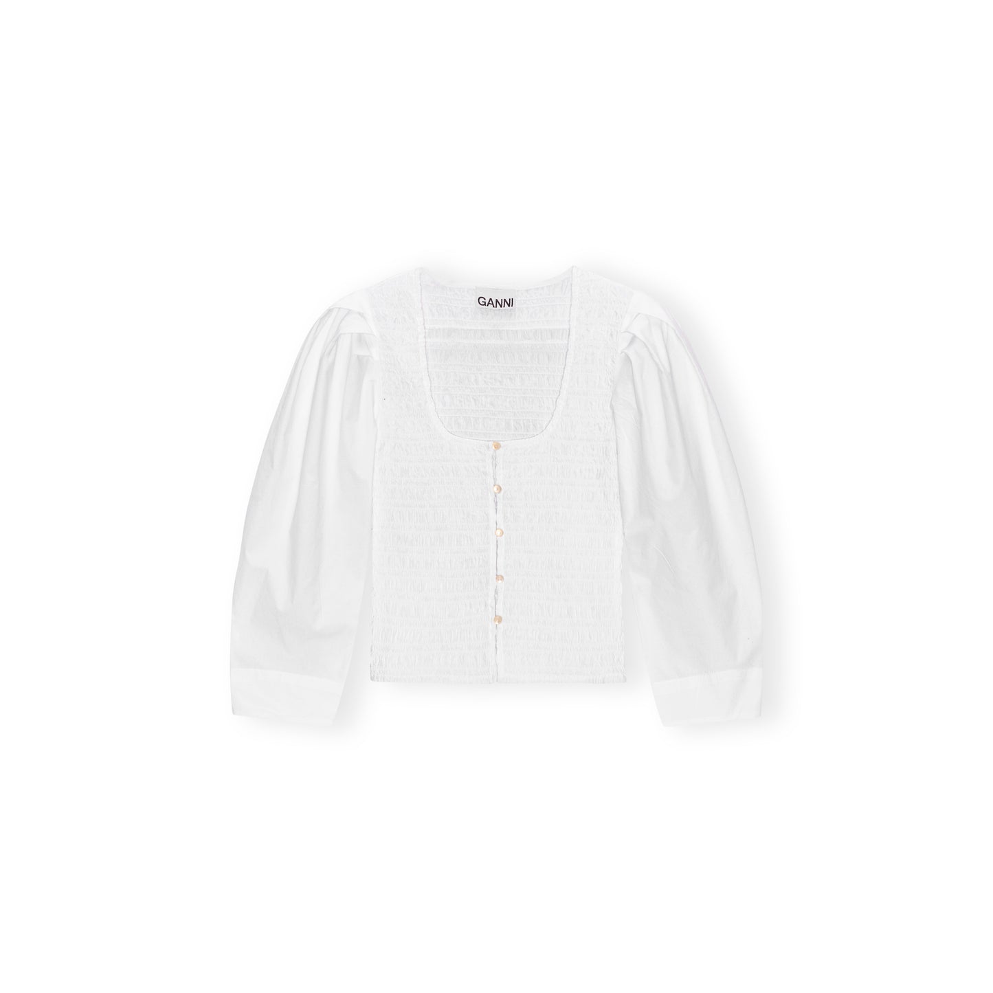 GANNI Poplin Smock Blouse