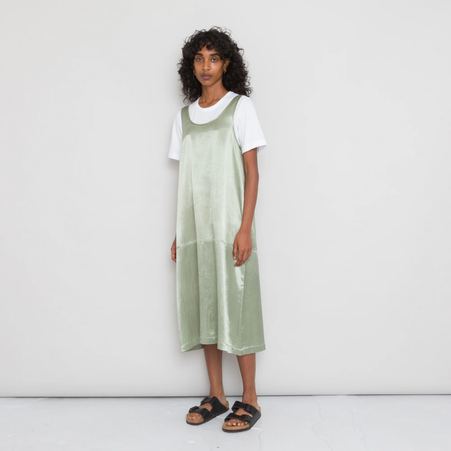 Folk Slip Satin Dress