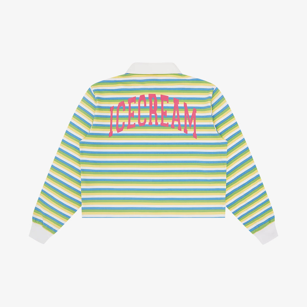 ICECREAM Popsicle Striped Cropped Rugby