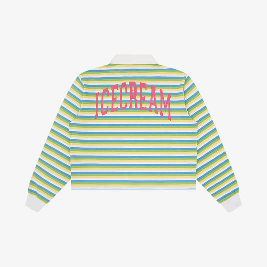 ICECREAM Popsicle Striped Cropped Rugby