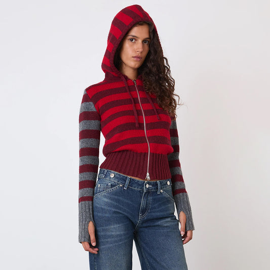 Peachy Den Anita Knitted Hoodie