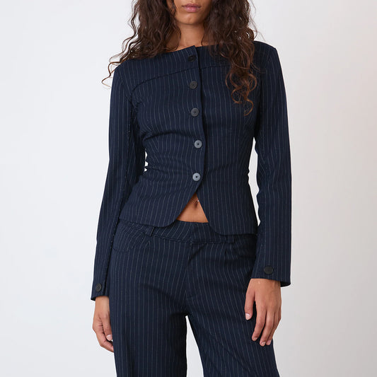 Peachy Den Bardot Tailored Top