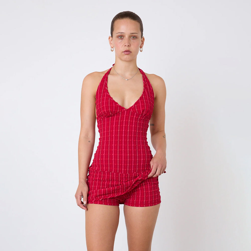 Peachy Den Cindy Halter Skort Dress