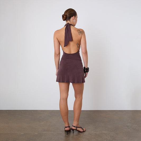 Peachy Den Kylie Halter Knot Dress