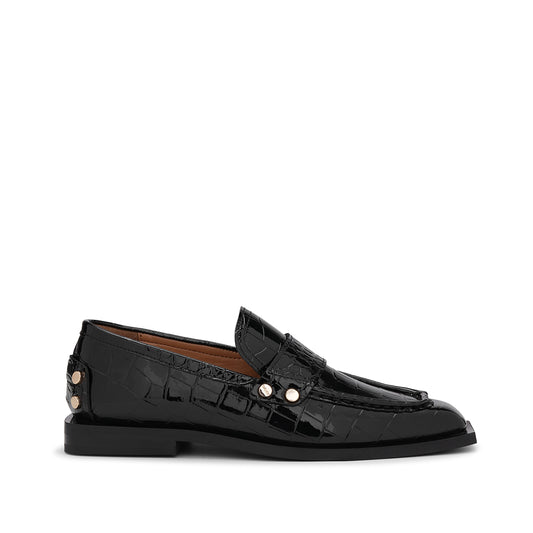 Ganni Studs Square Toe Loafer