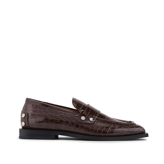 Ganni Studs Square Toe Loafer