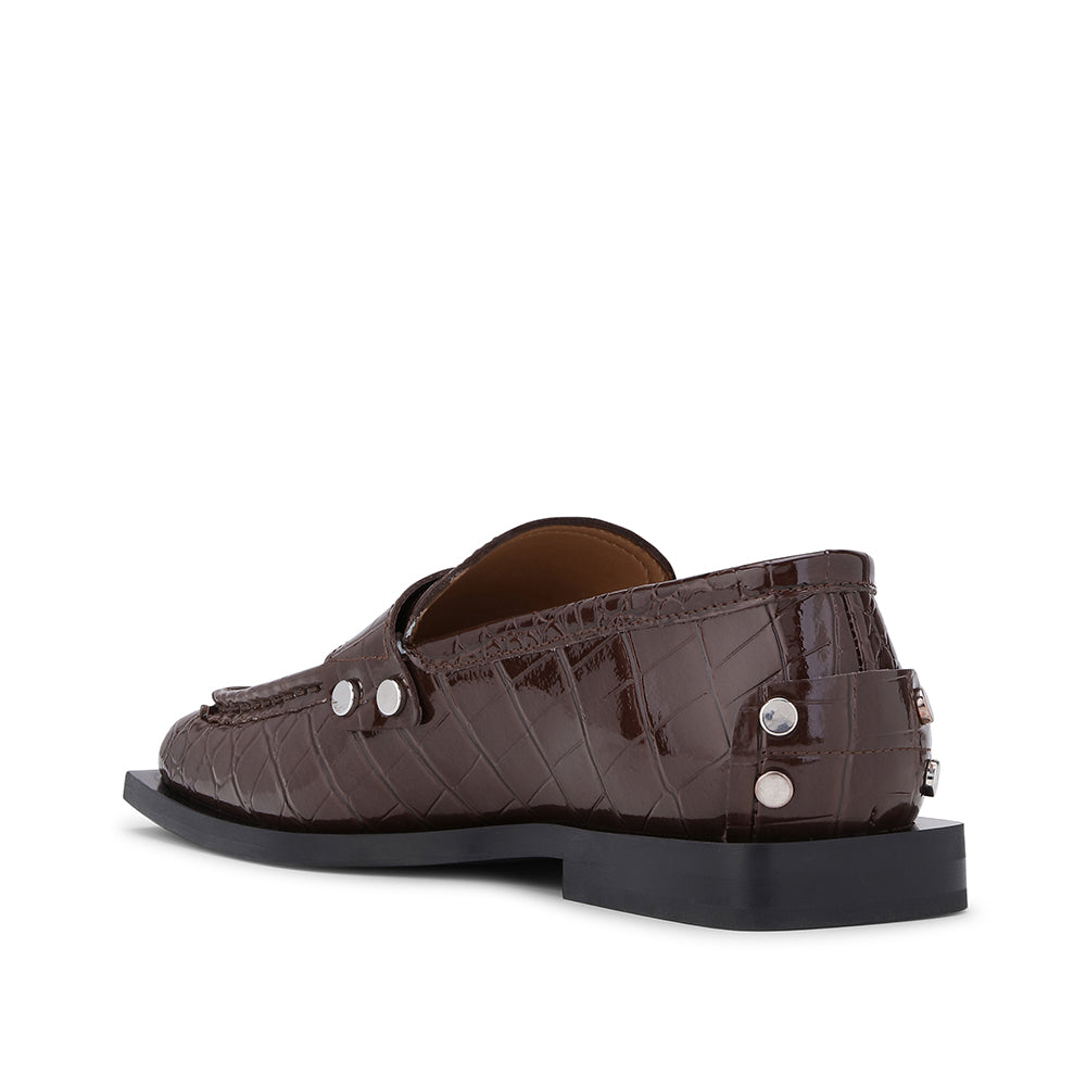 Ganni Studs Square Toe Loafer