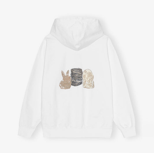 Ganni Isoli Oversized Animals Crop Hoodie