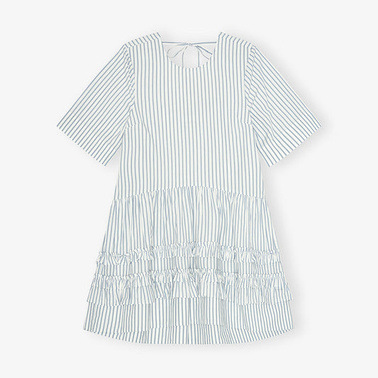 Ganni Stripe Cotton Mini Dress