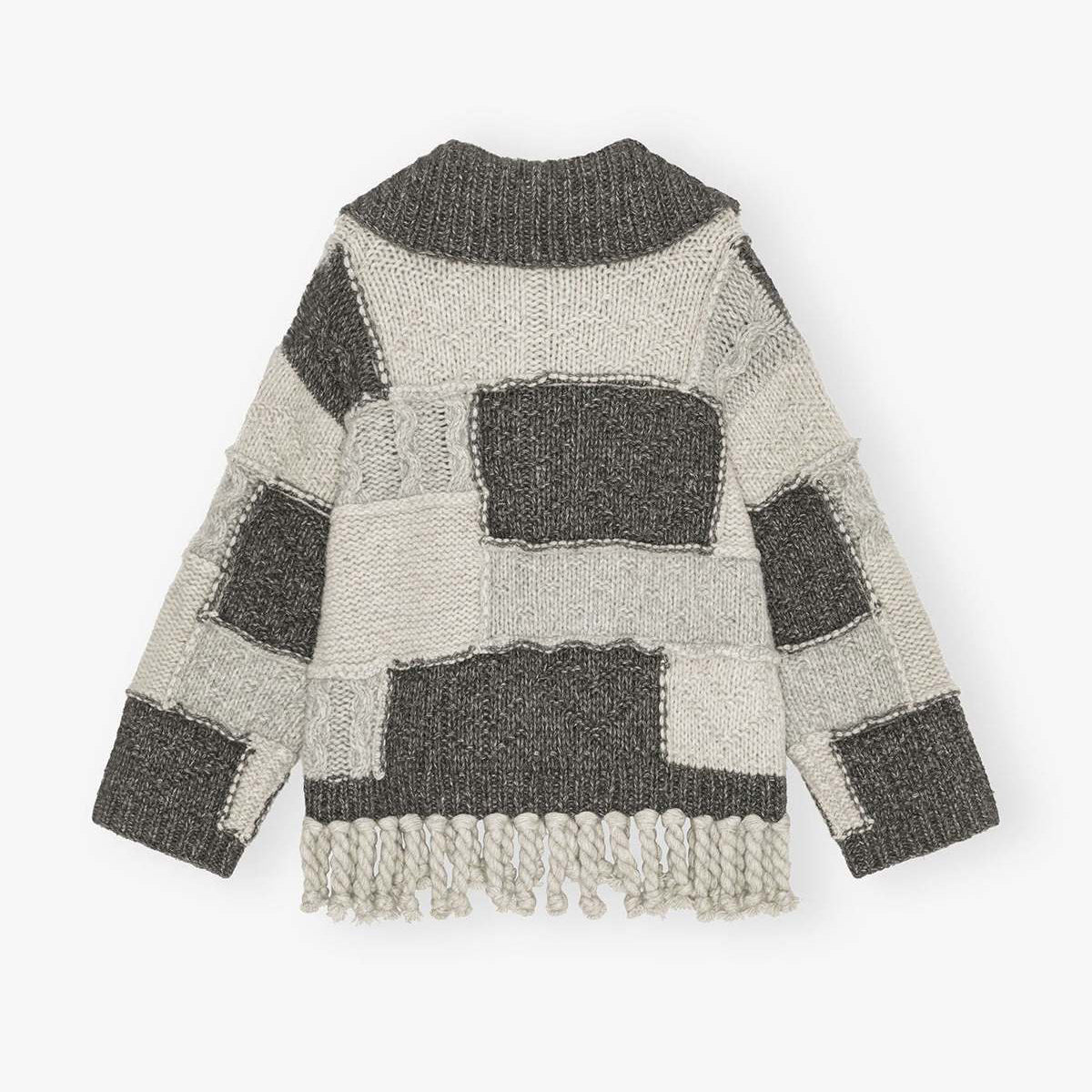 Ganni Wool Cotton Bubble Knitted Sweater