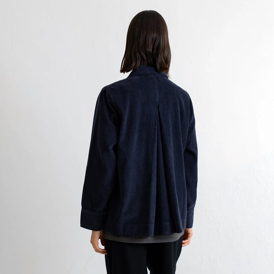 Folk Chunky Cord Pleated Shirt