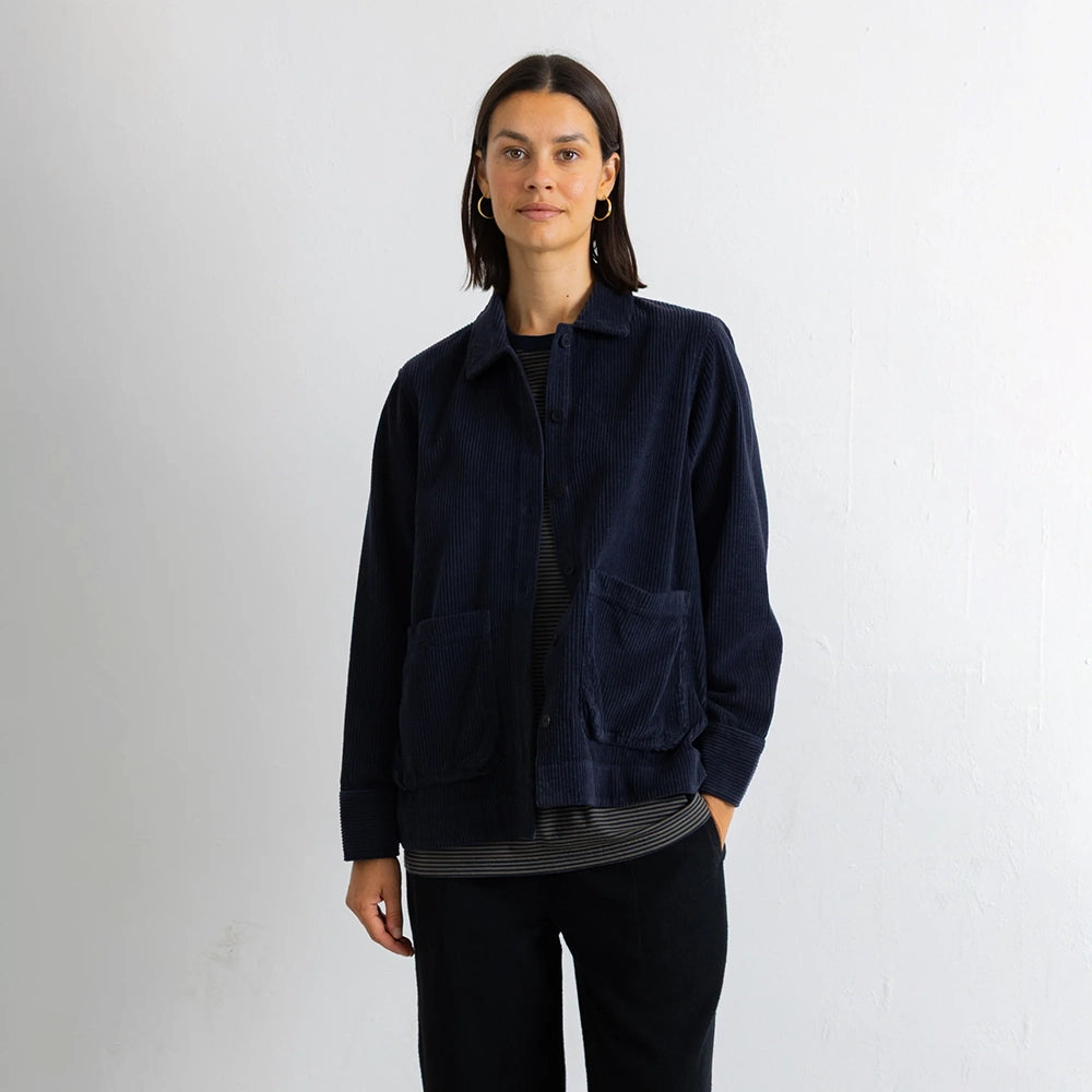 Folk Chunky Cord Pleated Shirt
