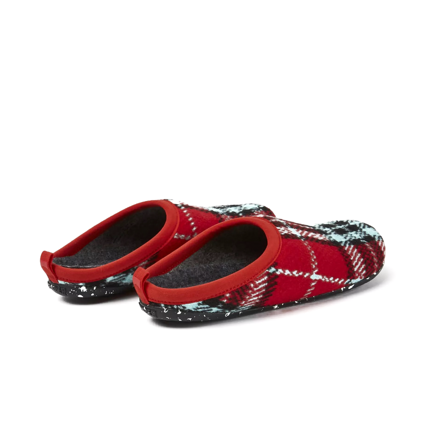 Camper Wabi Plaid Felt Slipper