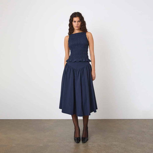 Peachy Den Deba Midi Pockets Skirt