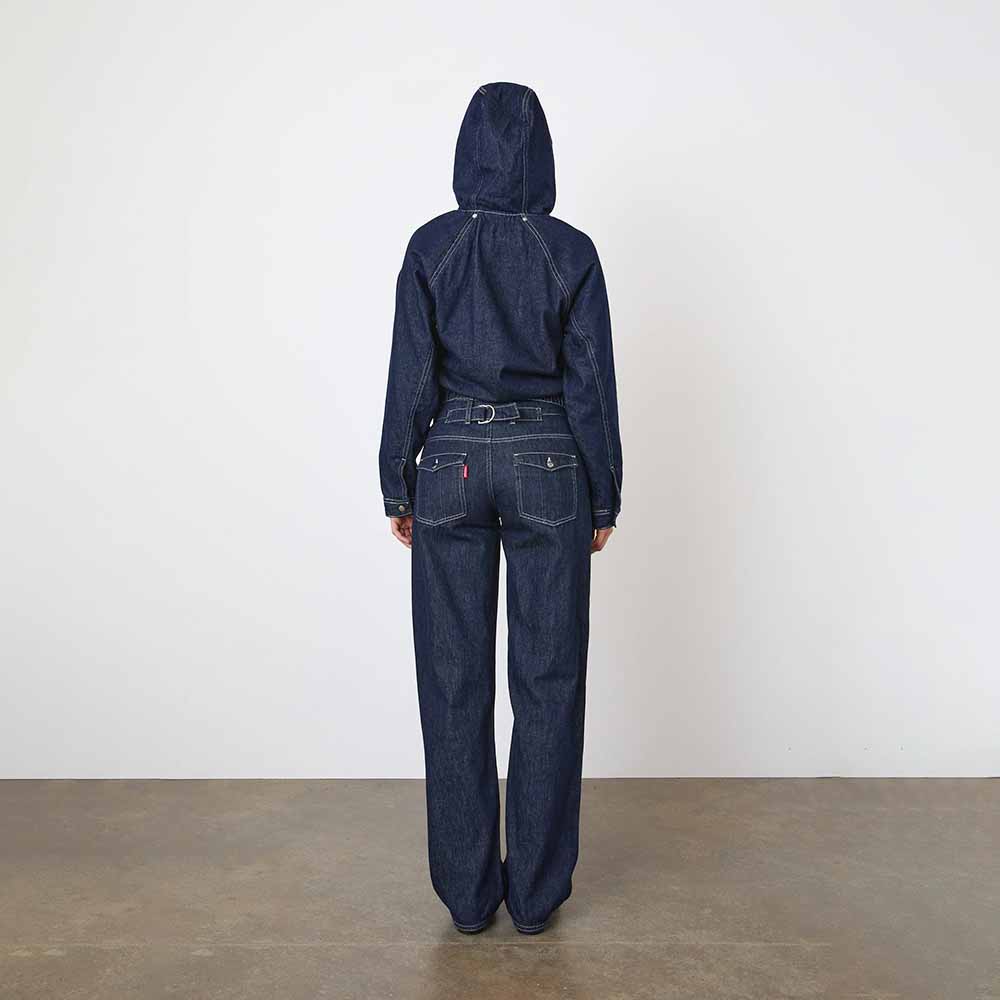 Peachy Den The Joan Denim Bomber Jacket