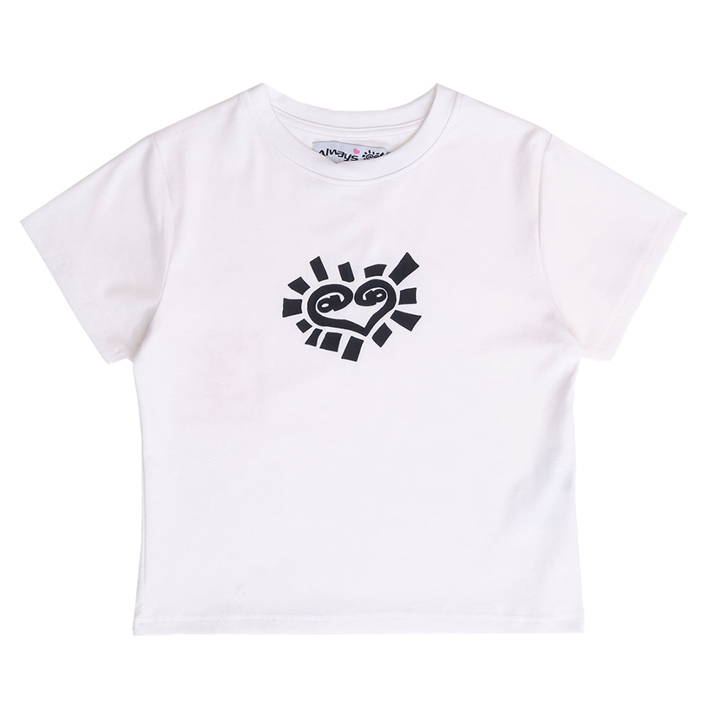 Always Do What You Should Do Heart Sun Baby Tee