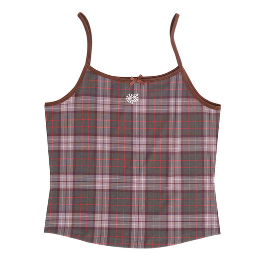 Always Do What You Should Do Plaid Heart Logo Cami Top