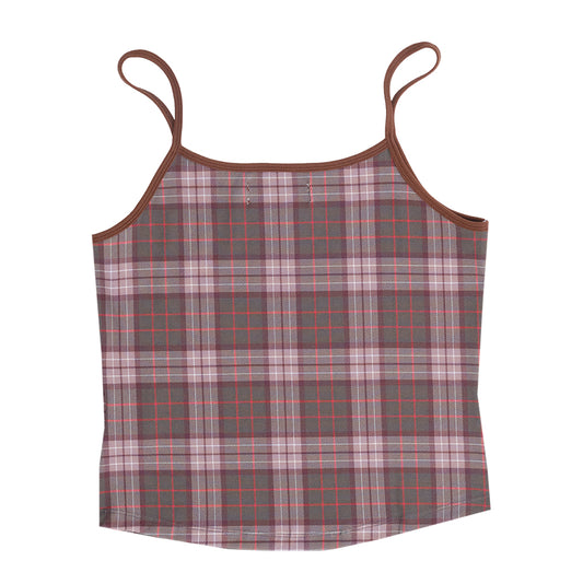 Always Do What You Should Do Plaid Heart Logo Cami Top