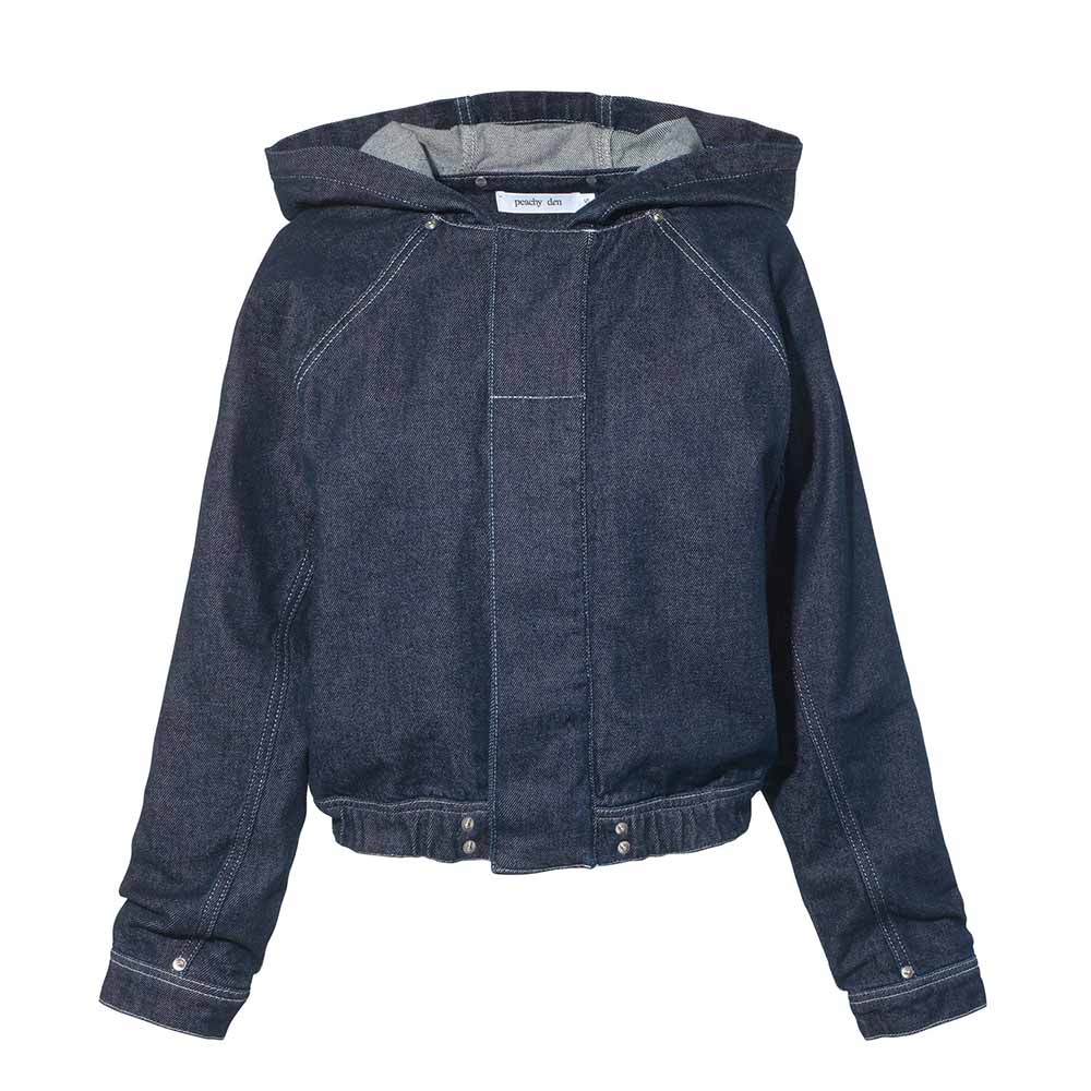 Peachy Den The Joan Denim Bomber Jacket