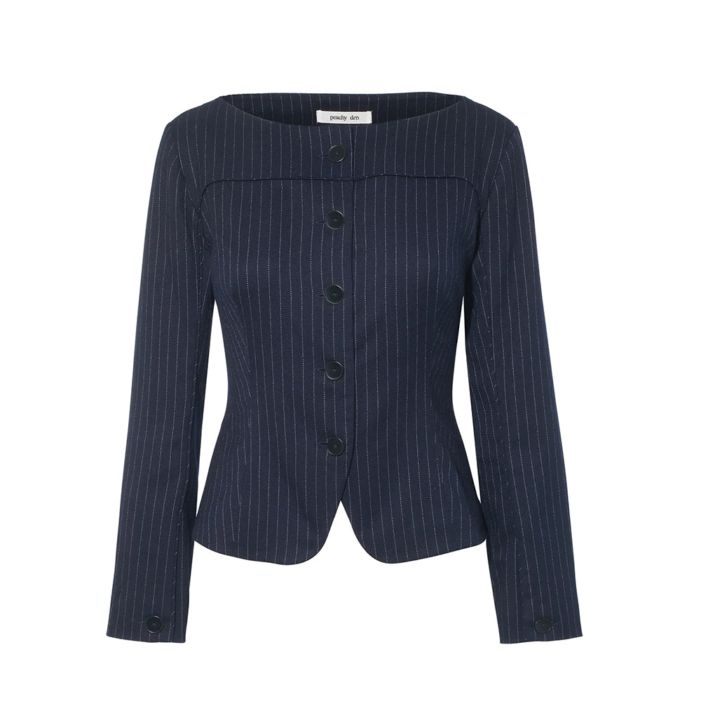 Peachy Den Bardot Tailored Top