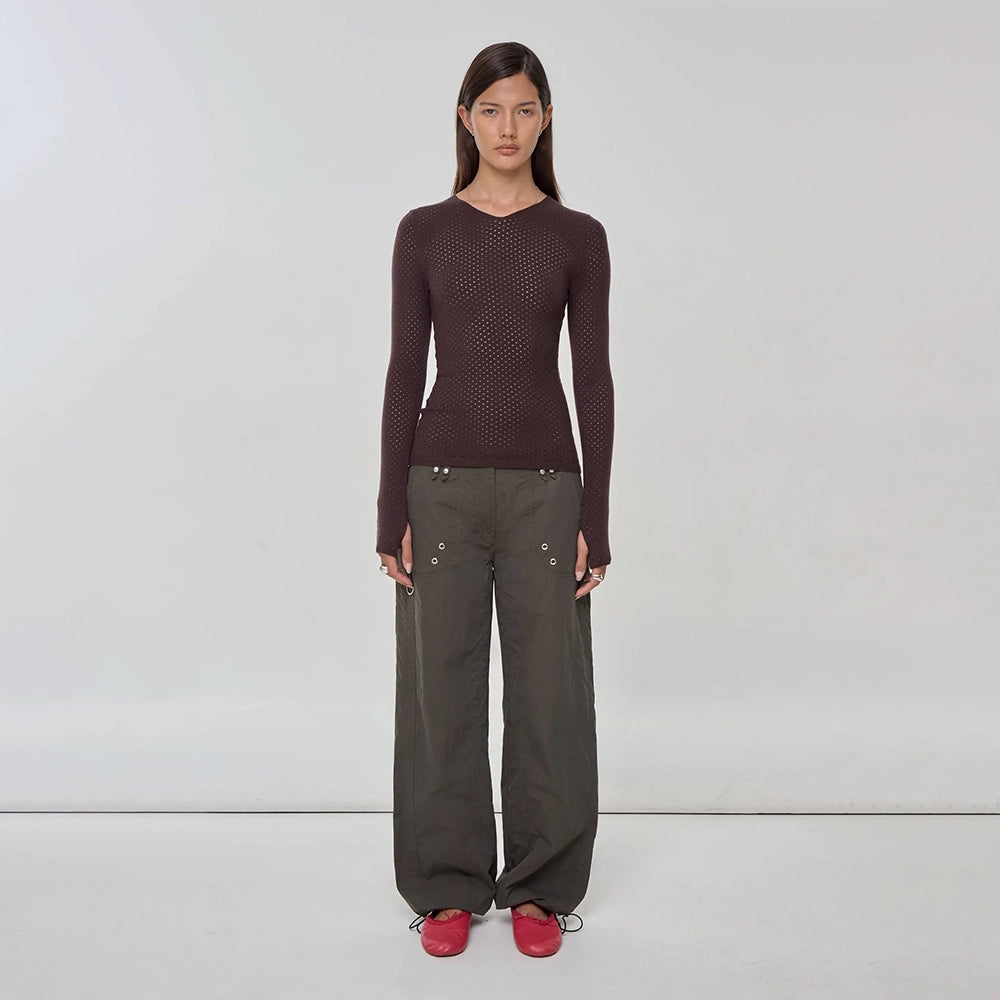 Peachy Den Carly Thermal Knit