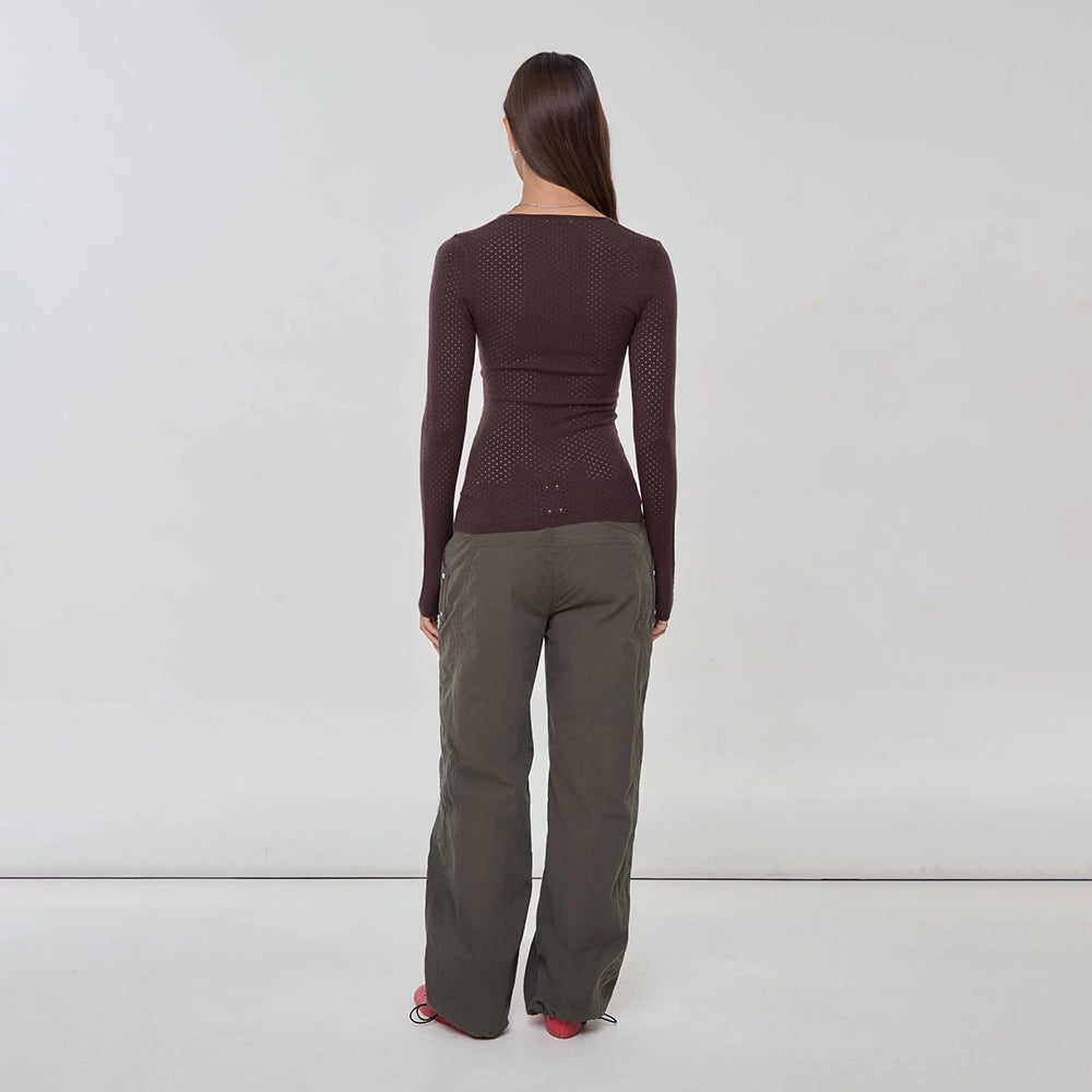 Peachy Den Carly Thermal Knit
