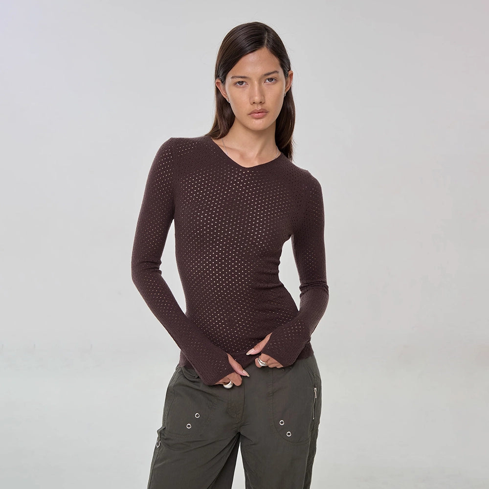 Peachy Den Carly Thermal Knit