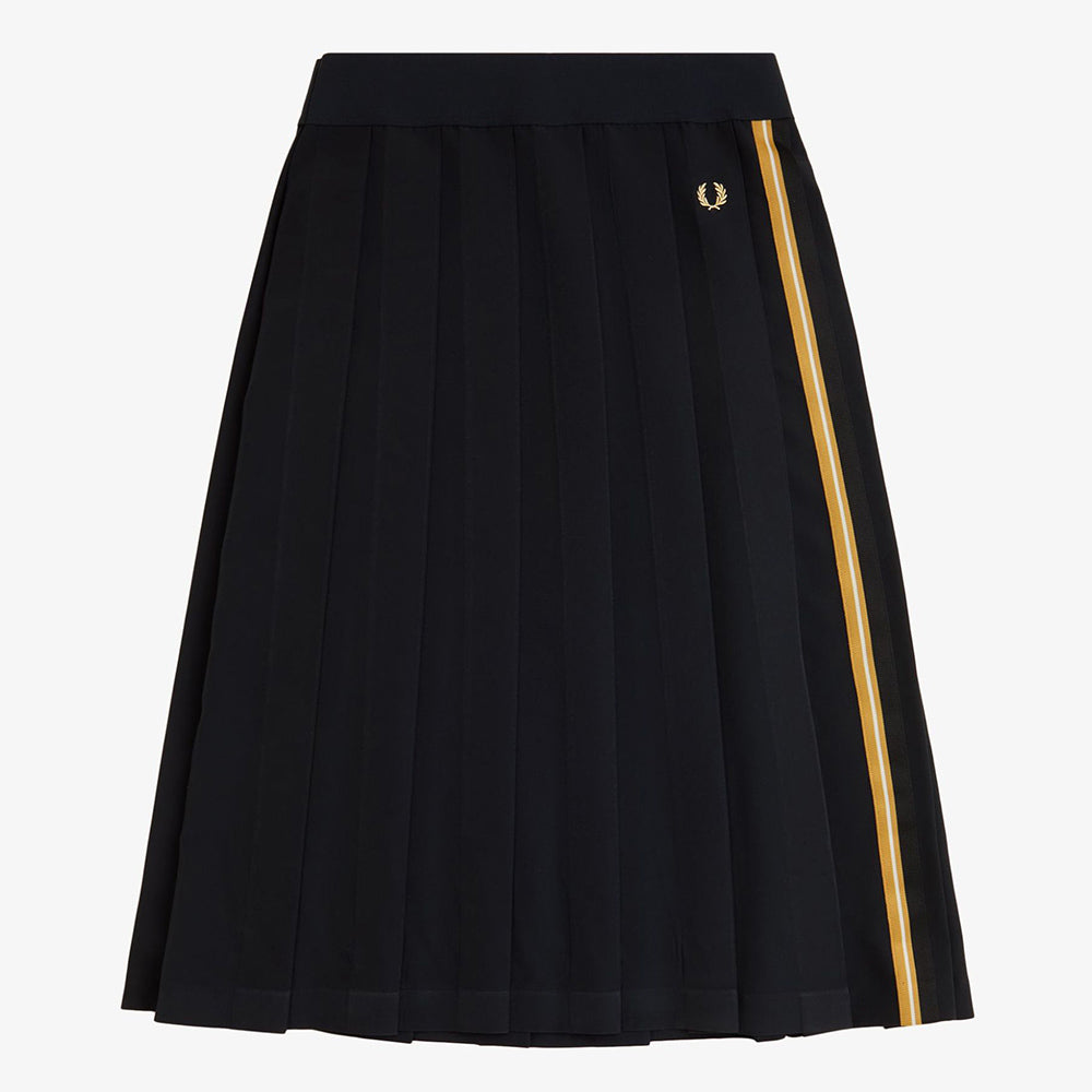 Fred Perry Tape Pleated Midi Skirt