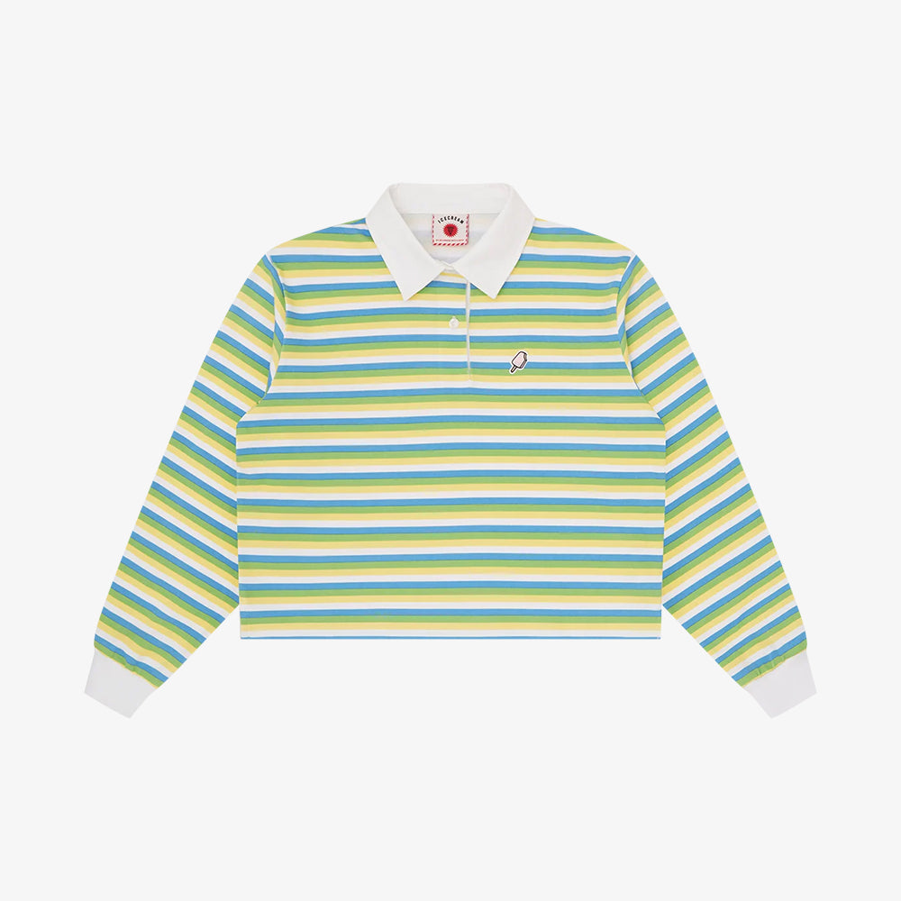 ICECREAM Popsicle Striped Cropped Rugby