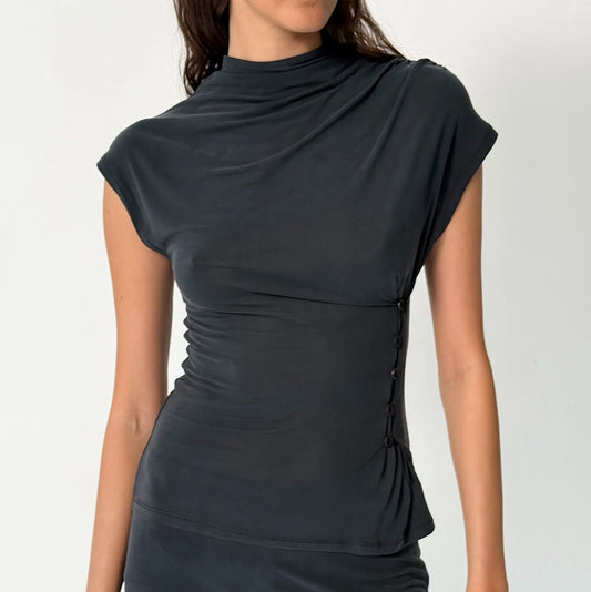 Peachy Den Kylie Button Top