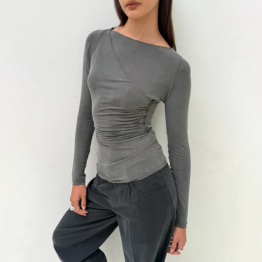 Peachy Den Kylie Cupro Wrap Top