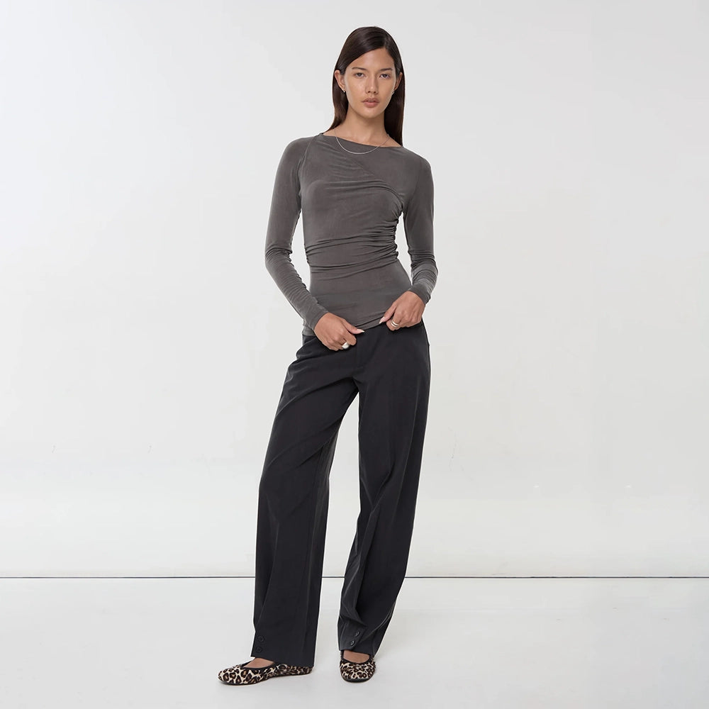Peachy Den Kylie Cupro Wrap Top