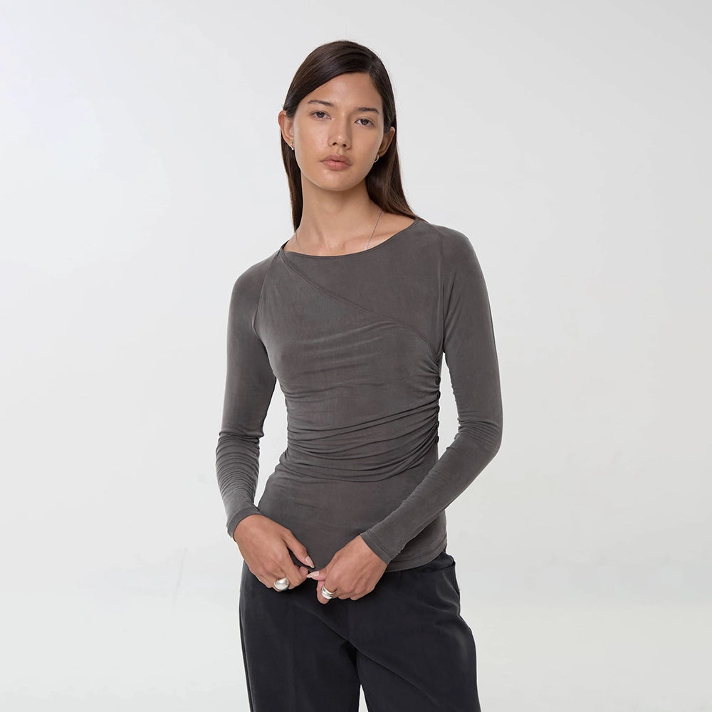 Peachy Den Kylie Cupro Wrap Top