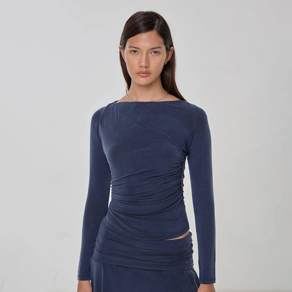 Peachy Den Kylie Cupro Wrap Top