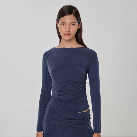 Peachy Den Kylie Cupro Wrap Top