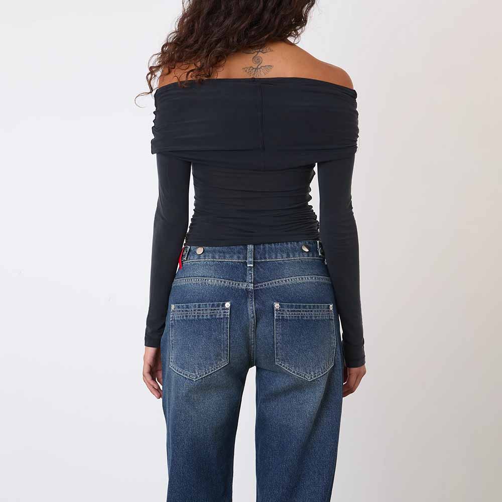 Peachy Den Cold Shoulder Top