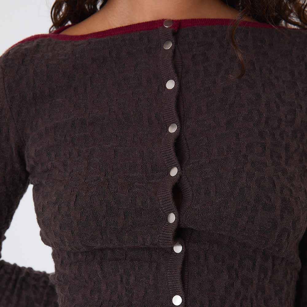 Peachy Den Kitt Thermal Cardigan