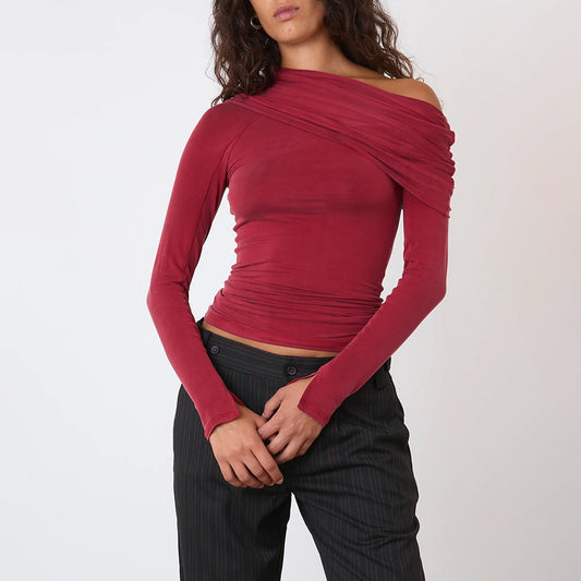 Peachy Den Kylie Cold Shoulder Top