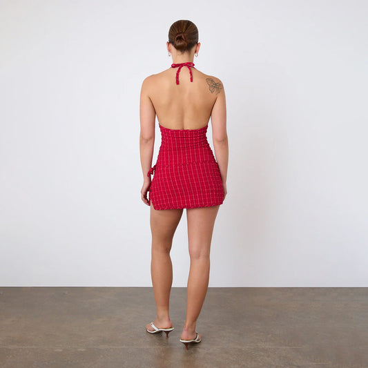 Peachy Den Cindy Halter Skort Dress