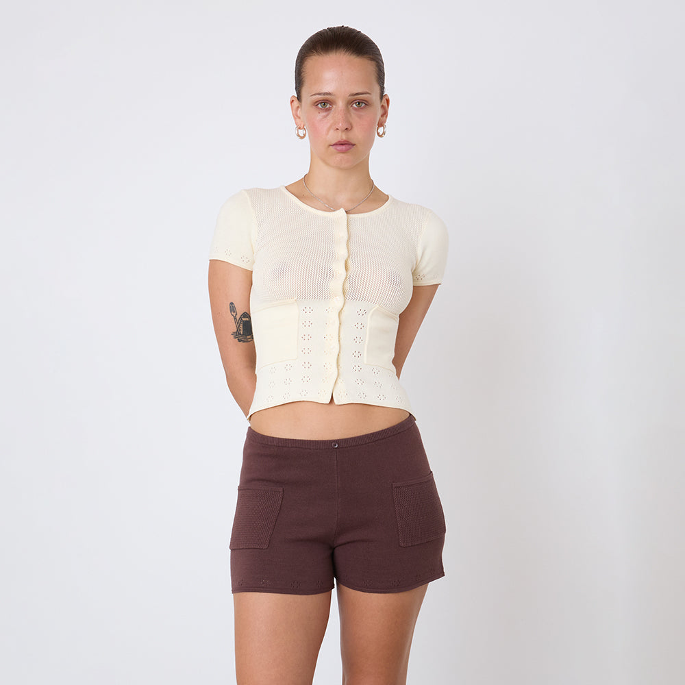 Peachy Den Marie Knit Shorts