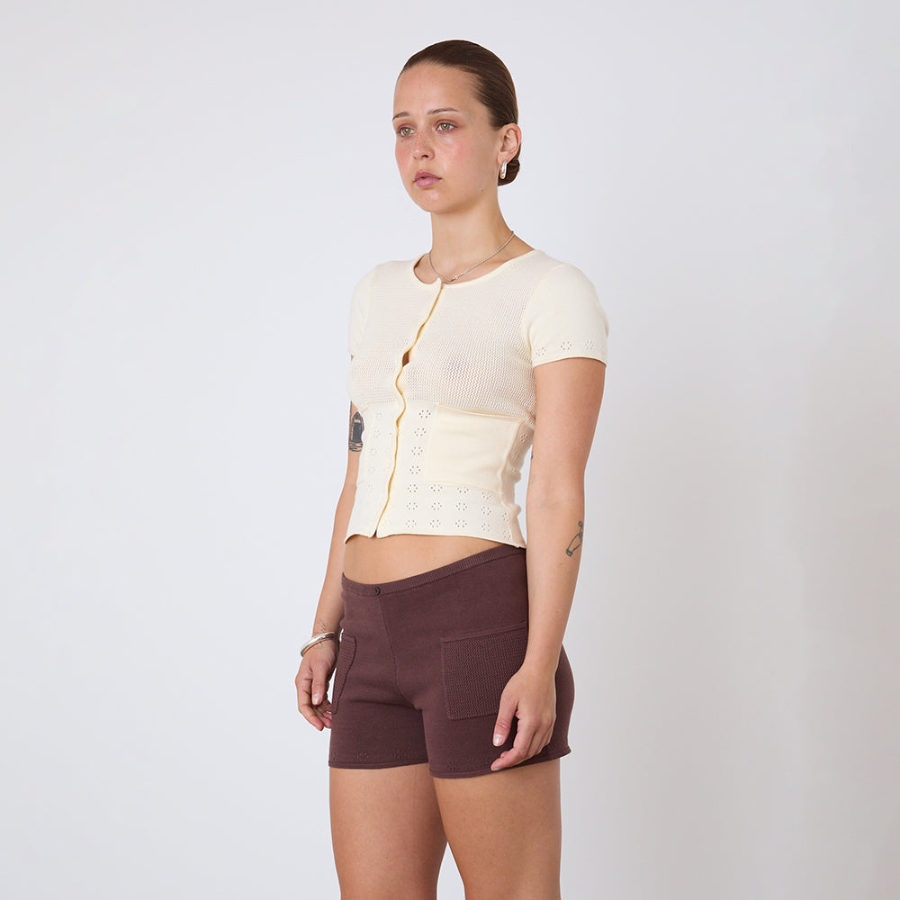 Peachy Den Marie Knit Shorts