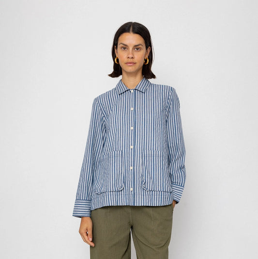 Folk Pleated Mini Check Shirt