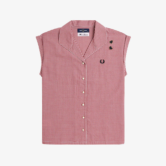 Fred Perry Open Collar Gingham Shirt
